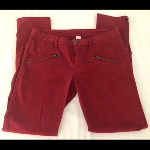 London Jean Women’s Size 6 Straight Leg Zipper Red